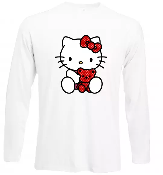 Лонгслів Hello kitty with bear Білий фото