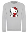 Свитшот Hello kitty with bear Серый меланж фото