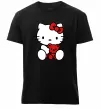 Мужская премиум футболка Hello kitty with bear Черный фото