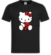Чоловіча футболка Hello kitty with bear Чорний фото