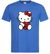 Чоловіча футболка Hello kitty with bear Яскраво-синій фото