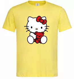 Чоловіча футболка Hello kitty with bear Лимонний фото