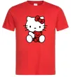 Чоловіча футболка Hello kitty with bear Червоний фото