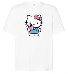 Футболка Оверсайз Hello kitty with apple