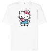 Футболка Оверсайз Hello kitty with apple Белый фото