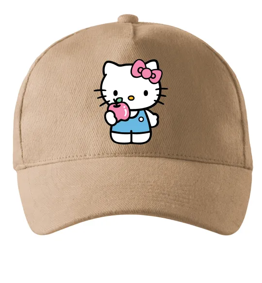 Кепка Hello kitty with apple Песочный фото