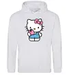Мужская толстовка (худи) Hello kitty with apple Серый меланж Мужская толстовка (худи) Hello kitty with apple Серый меланж фото