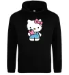 Жіноча толстовка (худі) Hello kitty with apple Чорний фото