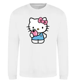 Свитшот Hello kitty with apple Белый фото