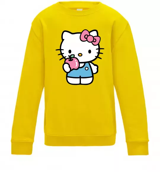 Детский Свитшот Hello kitty with apple Солнечно желтый фото