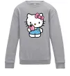 Детский Свитшот Hello kitty with apple Серый меланж фото