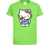 Детская футболка Hello kitty with apple Лаймовый фото
