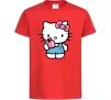 Детская футболка Hello kitty with apple Красный фото