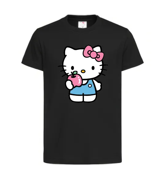 Дитяча футболка Hello kitty with apple Чорний фото