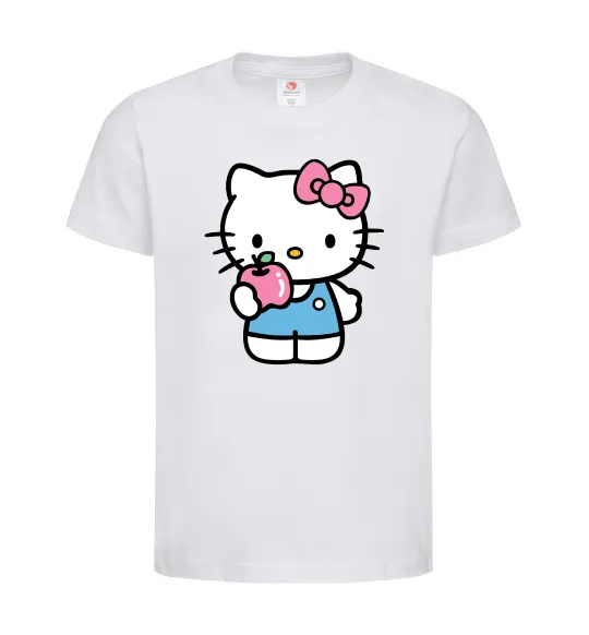 Дитяча футболка Hello kitty with apple Білий фото