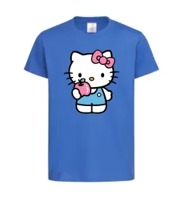 Дитяча футболка Hello kitty with apple Яскраво-синій фото