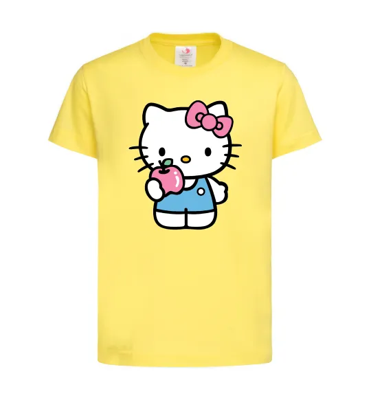 Дитяча футболка Hello kitty with apple Лимонний фото