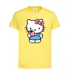 Дитяча футболка Hello kitty with apple Лимонний фото