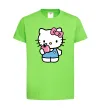 Дитяча футболка Hello kitty with apple Лаймовий фото