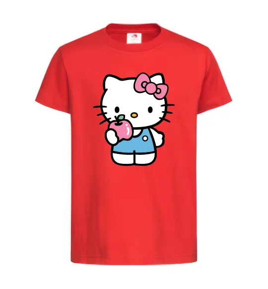 Дитяча футболка Hello kitty with apple Червоний фото
