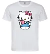 Чоловіча футболка Hello kitty with apple Білий фото