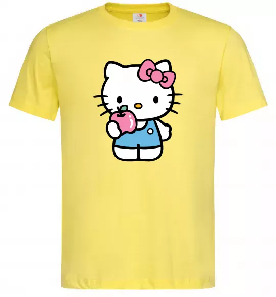 Чоловіча футболка Hello kitty with apple Лимонний фото