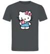 Чоловіча футболка Hello kitty with apple Графіт фото