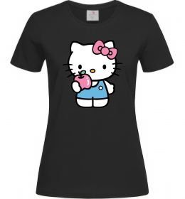 Женская футболка Hello kitty with apple
