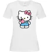 Жіноча футболка Hello kitty with apple Білий фото
