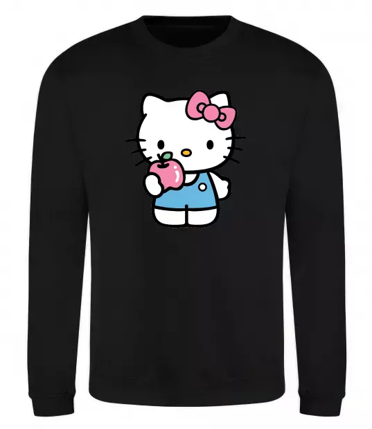 Свитшот Hello kitty with apple Черный фото