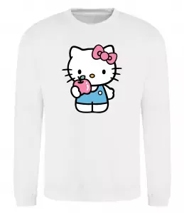 Свитшот Hello kitty with apple Белый фото