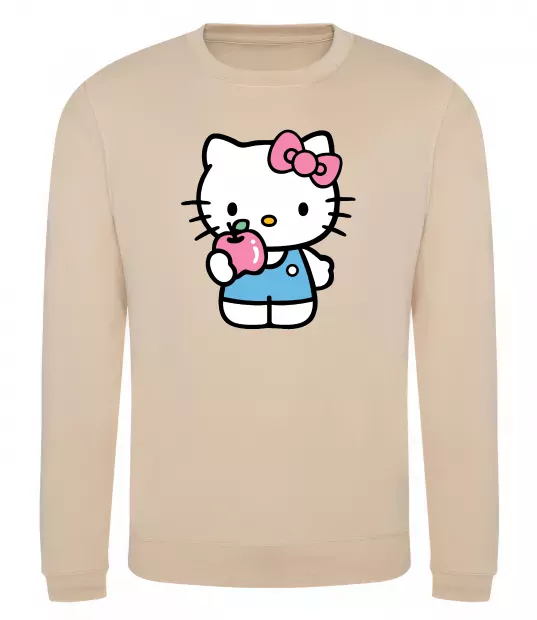 Свитшот Hello kitty with apple Песочный фото