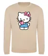 Свитшот Hello kitty with apple Песочный фото