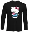Лонгслів Hello kitty with apple Чорний фото