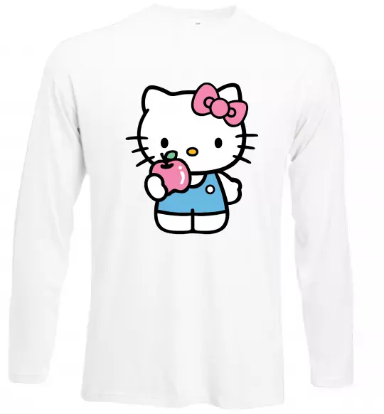 Лонгслів Hello kitty with apple Білий фото