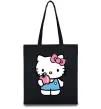 Еко-сумка Hello kitty with apple Чорний фото