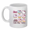 Чашка керамическая Hello kitty and pusheen Белый фото