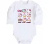 Детский боди Hello kitty and pusheen Белый фото