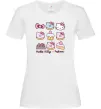 Жіноча футболка Hello kitty and pusheen Білий фото