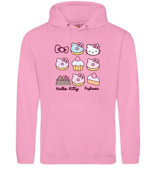 Жіноча толстовка (худі) Hello kitty and pusheen Рожевий фото