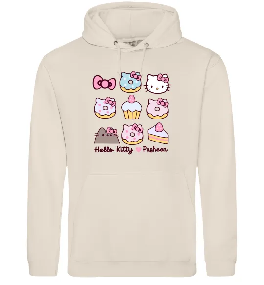 Женская толстовка (худи) Hello kitty and pusheen Таш фото