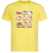 Чоловіча футболка Hello kitty and pusheen Лимонний фото