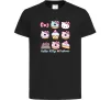 Детская футболка Hello kitty and pusheen Черный фото