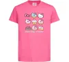 Детская футболка Hello kitty and pusheen Ярко-розовый фото