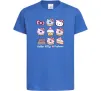 Детская футболка Hello kitty and pusheen Ярко-синий фото