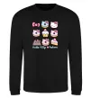 Свитшот Hello kitty and pusheen Черный фото