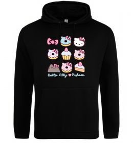 Мужская толстовка (худи) Hello kitty and pusheen
