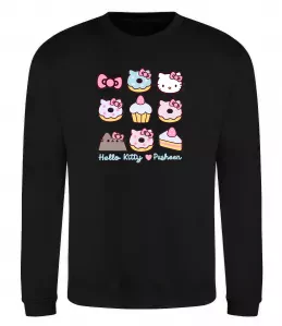 Свитшот Hello kitty and pusheen Черный фото