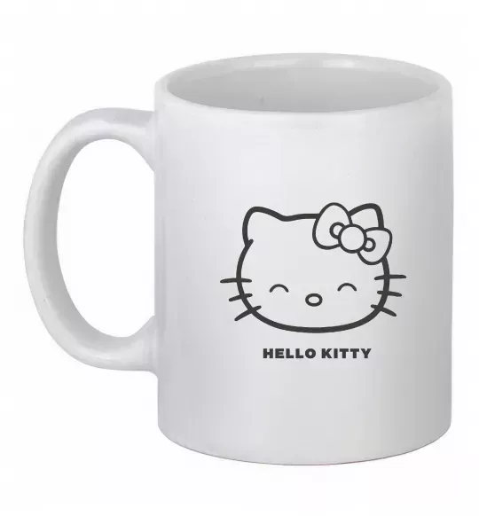 Чашка керамічна Hello kitty Білий фото