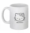 Чашка керамічна Hello kitty Білий фото